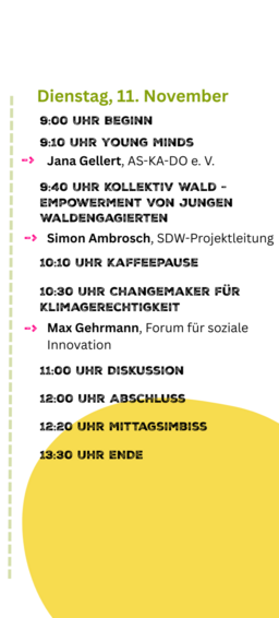 Programm der Konferenz am Dienstag, den 11. November.