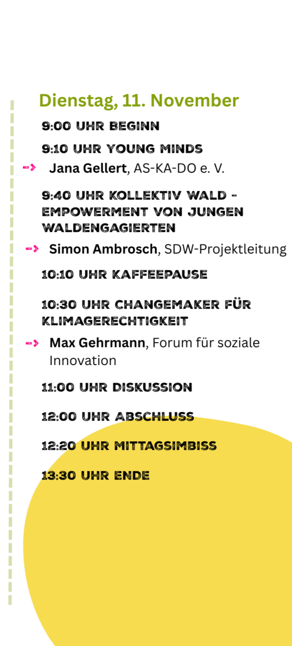 Programm der Konferenz am Dienstag, den 11. November.