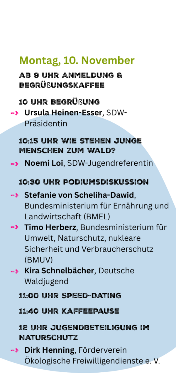 Vormittagsprogramm der Konferenz am Montag, den 10. November.